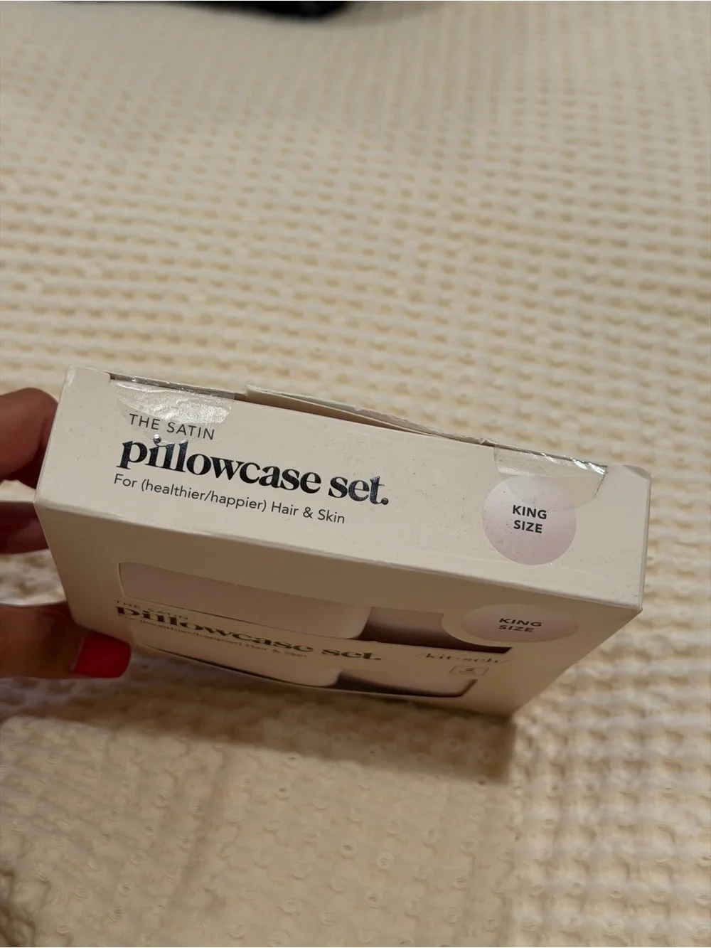 Kitsch Satin Pillowcases - Blush Pink King Set